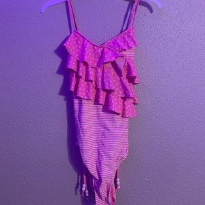 pink one piece swimsuit